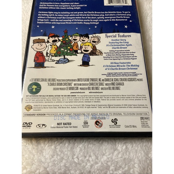 A Charlie Brown Christmas Dvd Remastered Deluxe Edition Bonus Peanuts Tv Special - Picture 5 of 9